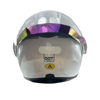 White with dual visors for women and men flip-up windshield DOT certified motorcycle helmets